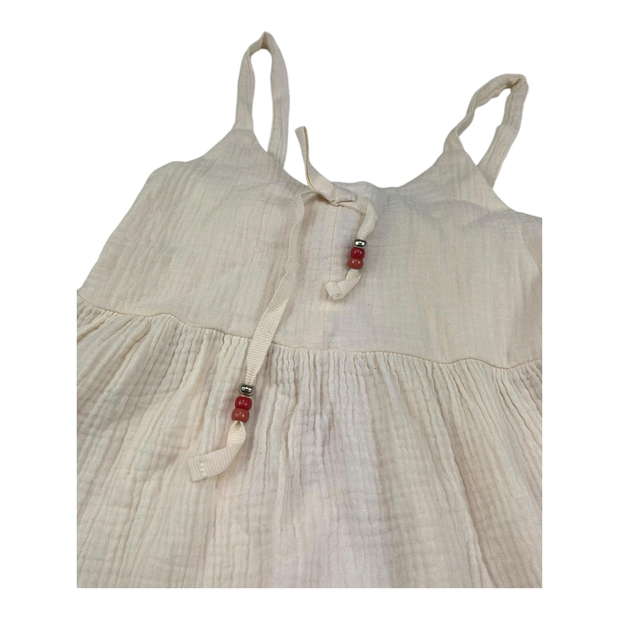 Please Abito Bretelline Tinta Unita per Bambina ABB6080G72 BEIGE PLEASE 