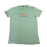Daniele Alessandrini T-Shirt Girocollo Tinta Unita con Stampa Logo Verde Acqua per Bambino