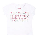 Levi'S T-Shirt Tinta Unita Girocollo con Stampa per Neonata FHNFJ BIANCO LEVI'S 