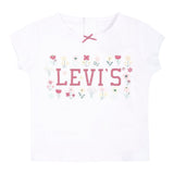 Levi'S T-Shirt Tinta Unita Girocollo con Stampa per Neonata FHNFJ BIANCO LEVI'S 