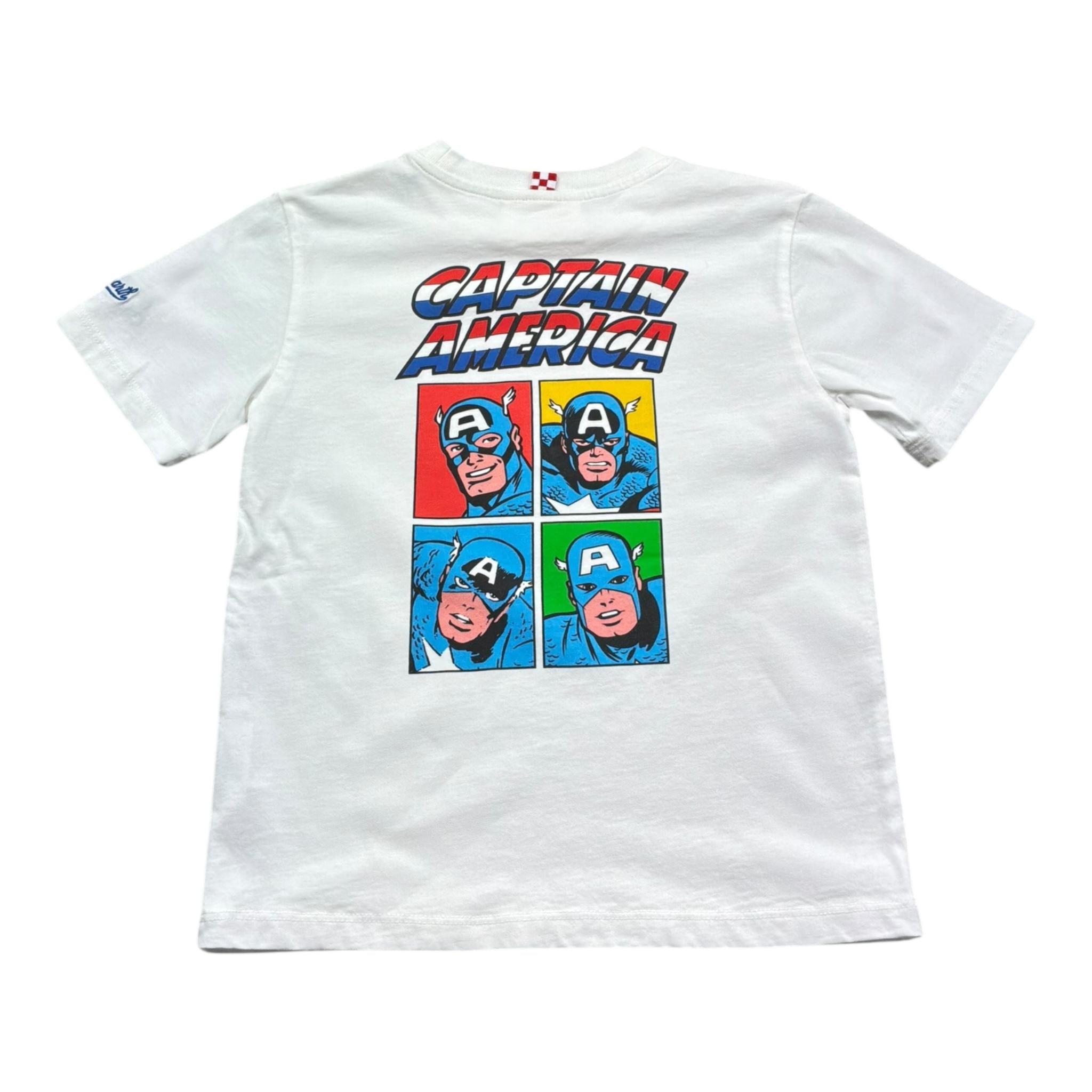 Saint Barth T-Shirt Girocollo Tinta Unita con Stampa per Bambino 0122BL BIANCO SAINT BARTH 