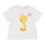 Saint Barth T-Shirt Girocollo Tinta Unita con Stampa per Bambina ELLY0010349 BIANCO SAINT BARTH 