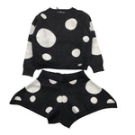 FUN & FUN completo 2pz maglia-short con fantasia a pois Nero per Bambina FBSW00961 NERO FUN & FUN 