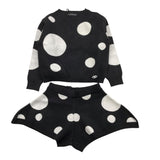 FUN & FUN completo 2pz maglia-short con fantasia a pois Nero per Bambina FBSW00961 NERO FUN & FUN 