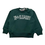 ZU+ELEMENTS felpa girocollo tinta unita con stampa Verde per Neonato ZU2822 VERDE ZU+ELEMENTS 