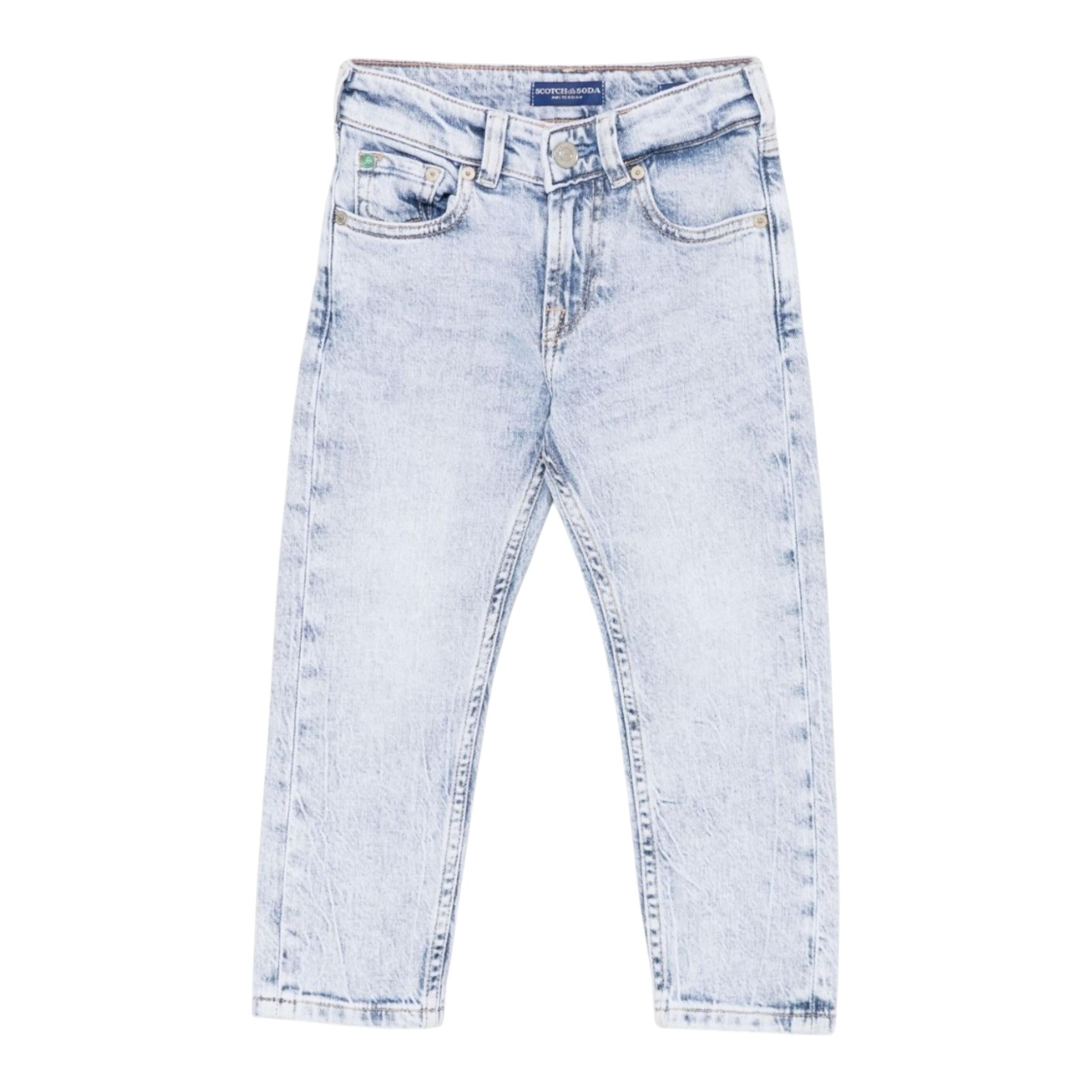 Scotch & Shrunk Jeans Tinta Unita con Girovita Regolabile per Bambino 180295 AZZURRO SCOTCH & SHRUNK 