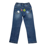 JOHN RICHMOND jeans tinta unita con elastico in vita Blu per Bambino RIP24139JE BLU JOHN RICHMOND 
