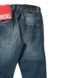 Diesel Jeans Tinta Unita con Elastico In Vita per Bambino 00J3A8 BLU DIESEL 
