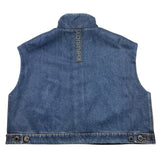 KHRISJOY giubbino smanicato in denim con zip  Blu per Bambina KU2A52 BLU KHRISJOY 