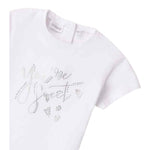 Sarabanda T-Shirt Girocollo tinta unita con Brillantini Bianco per Bambina 0B211XJ BIANCO SARABANDA 