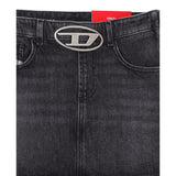 Diesel Gonna In Denim tinta unita con Zip Nero per Bambina J02162X NERO DIESEL 