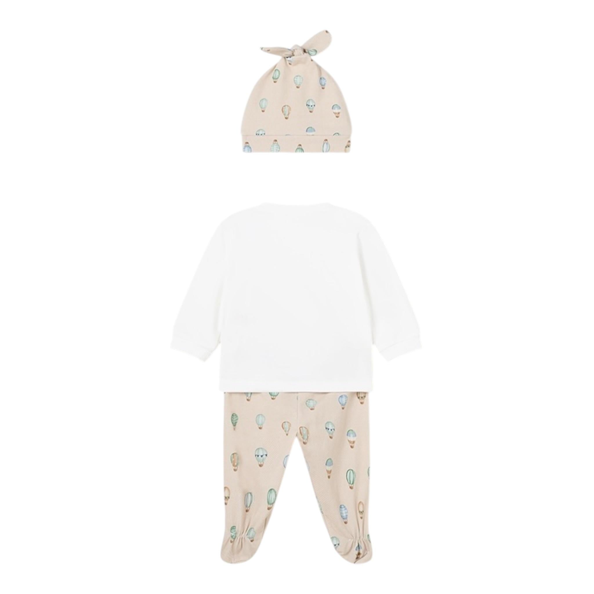 Mayoral Completo 3 Pezzi Ghettina-Shirt-Cappello per Neonato 1532 BEIGE MAYORAL 