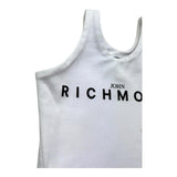 John Richmond Costume Intero Tinta Unita con Logo per Neonata RIP26039CO BIANCO JOHN RICHMOND 