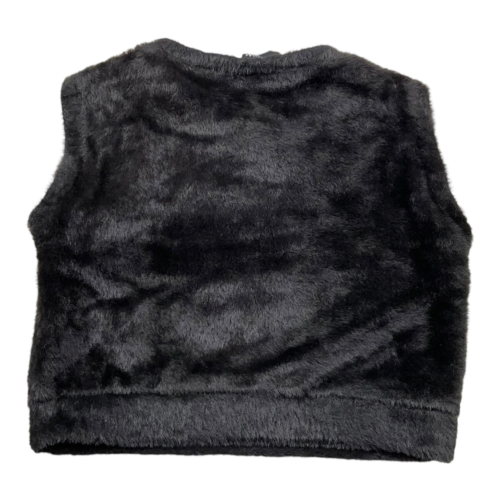 MARC ELLIS gilet in pelliccia tinta unita con logo Nero per Bambina JMJWA00231 NERO MARC ELLIS 