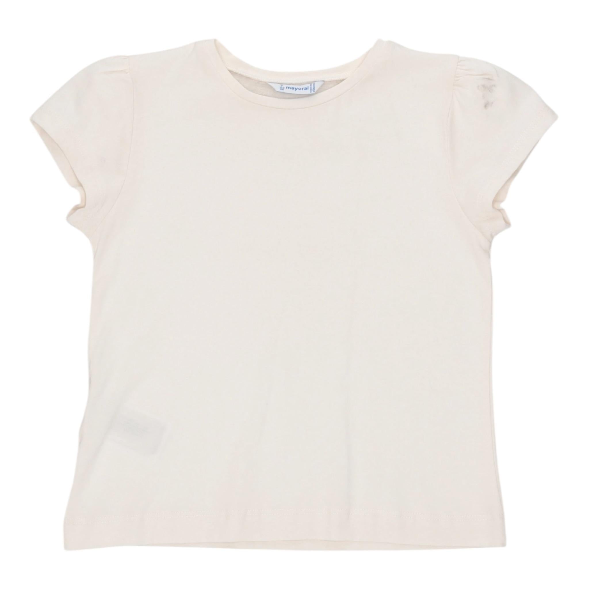 Mayoral T-Shir Tinta Unita con Gilet per Bambina 3007 PANNA MAYORAL 