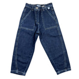 Il Gufo Jeans Tinta Unita Con Elastico In Vita Blu Per Bambina