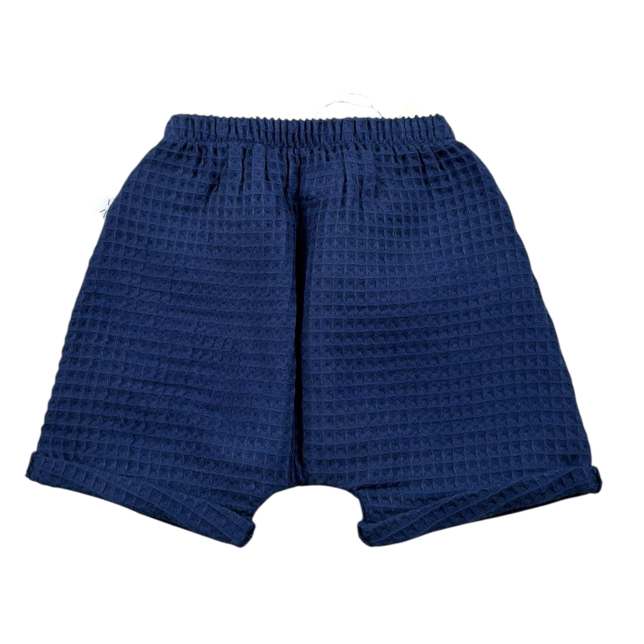 Teddy E Minou Bermuda Tinta Unita con Elastico In Vita per Neonato E25PT018C0071 BLU TEDDY E MINOU 