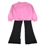 John Richmond Completo 2 Pezzi Felpa-Pantalone A Zampa per Bambina RGP26014CF ROSA/NERO JOHN RICHMOND 