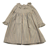LITTLE BEAR abito tinta unita con fantasia a righe Beige per Bambina 7215 BEIGE LITTLE BEAR 