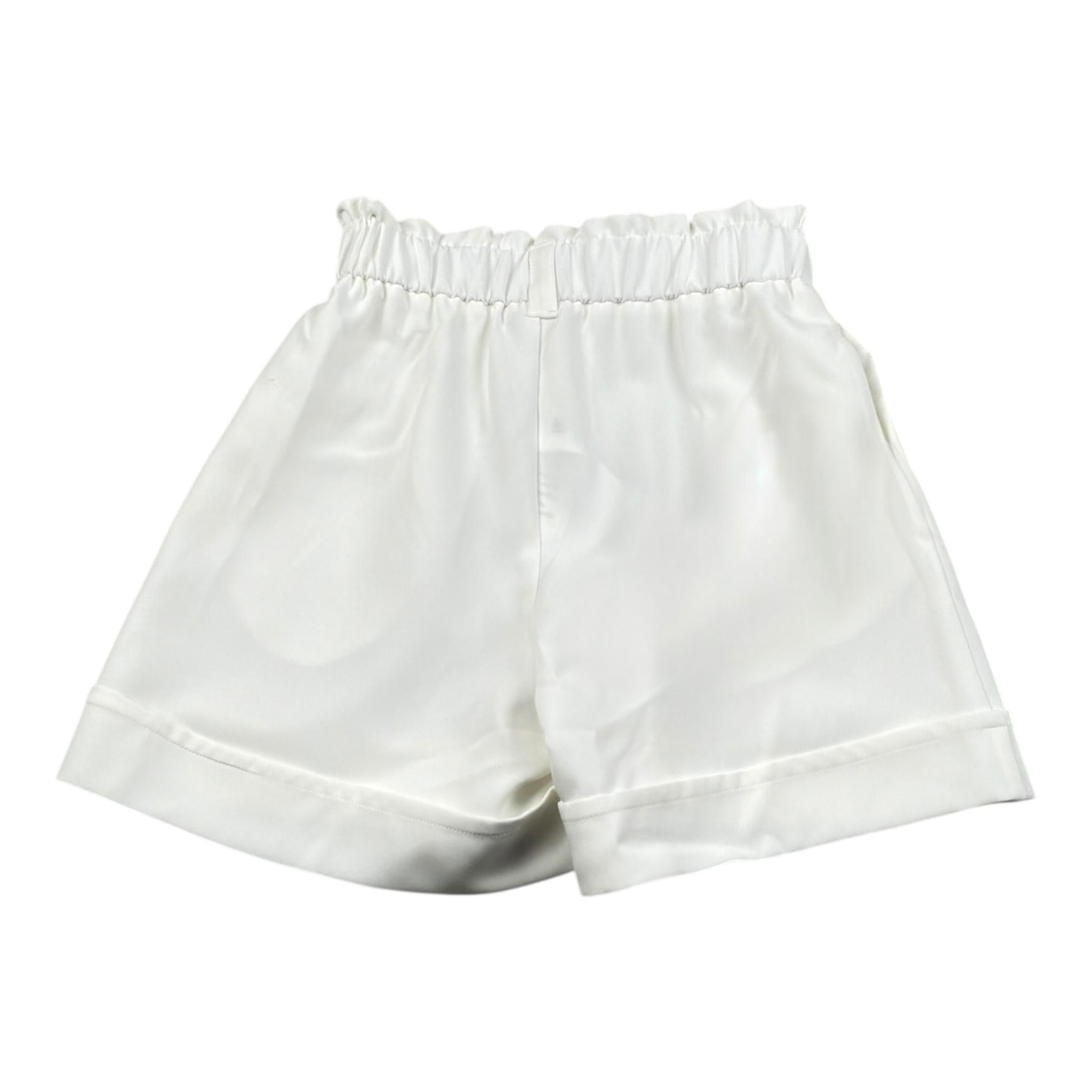Lu Lu By Miss Grant Short Tinta Unita con Elastico In Vita per Bambina LL3427 BIANCO LU LU BY MISS GRANT 