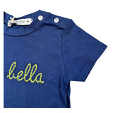 Manuel Ritz T-Shirt Tinta Unita On Stampa per Neonato MR2656 BLU MANUEL RITZ 