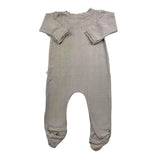 Bamboom+Babies Tutina Tinta Unita Con Bottoni Fango Per Neonato
