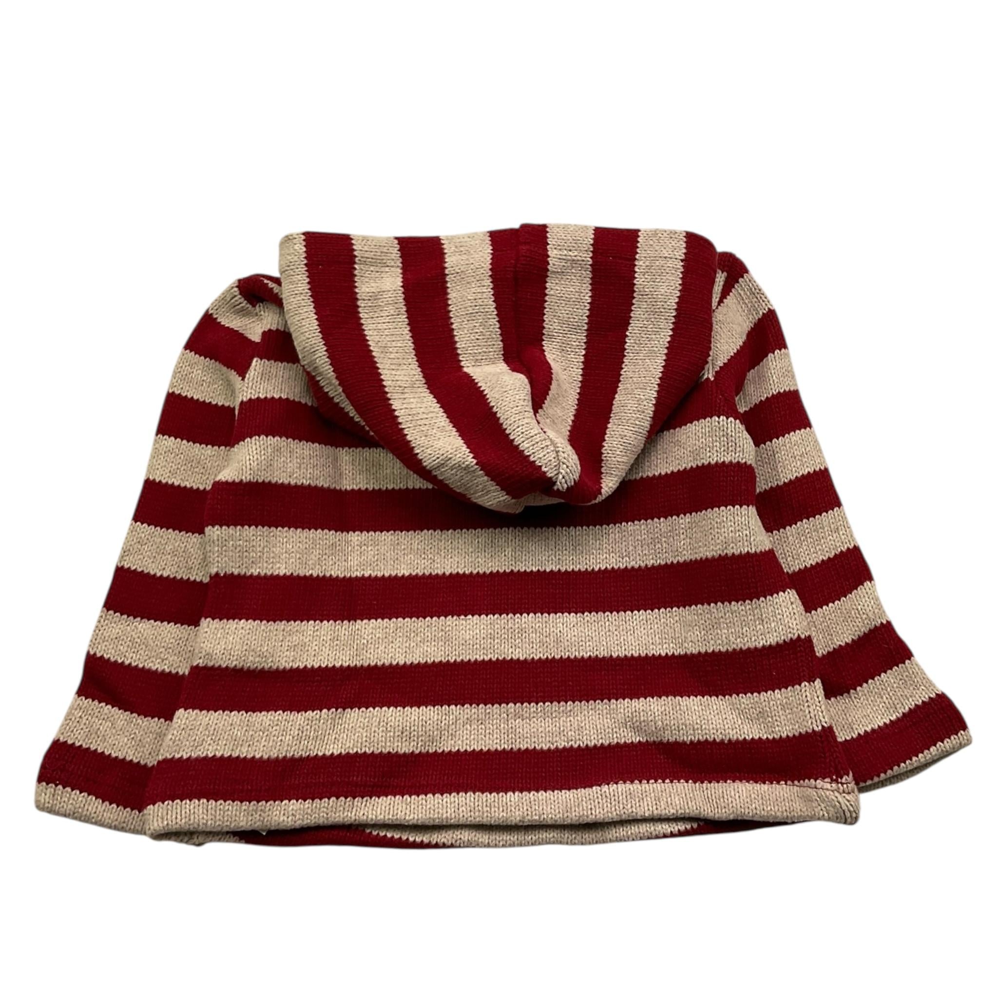 PETIT INDI maglia fantasia a righe con cappuccio Rosso per Neonato AW24B7644 ROSSO PETIT INDI 