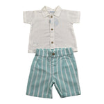 Juliana Completo 2 Pezzi Camicia-Bermuda per Bambino 25186J PANNA JULIANA 