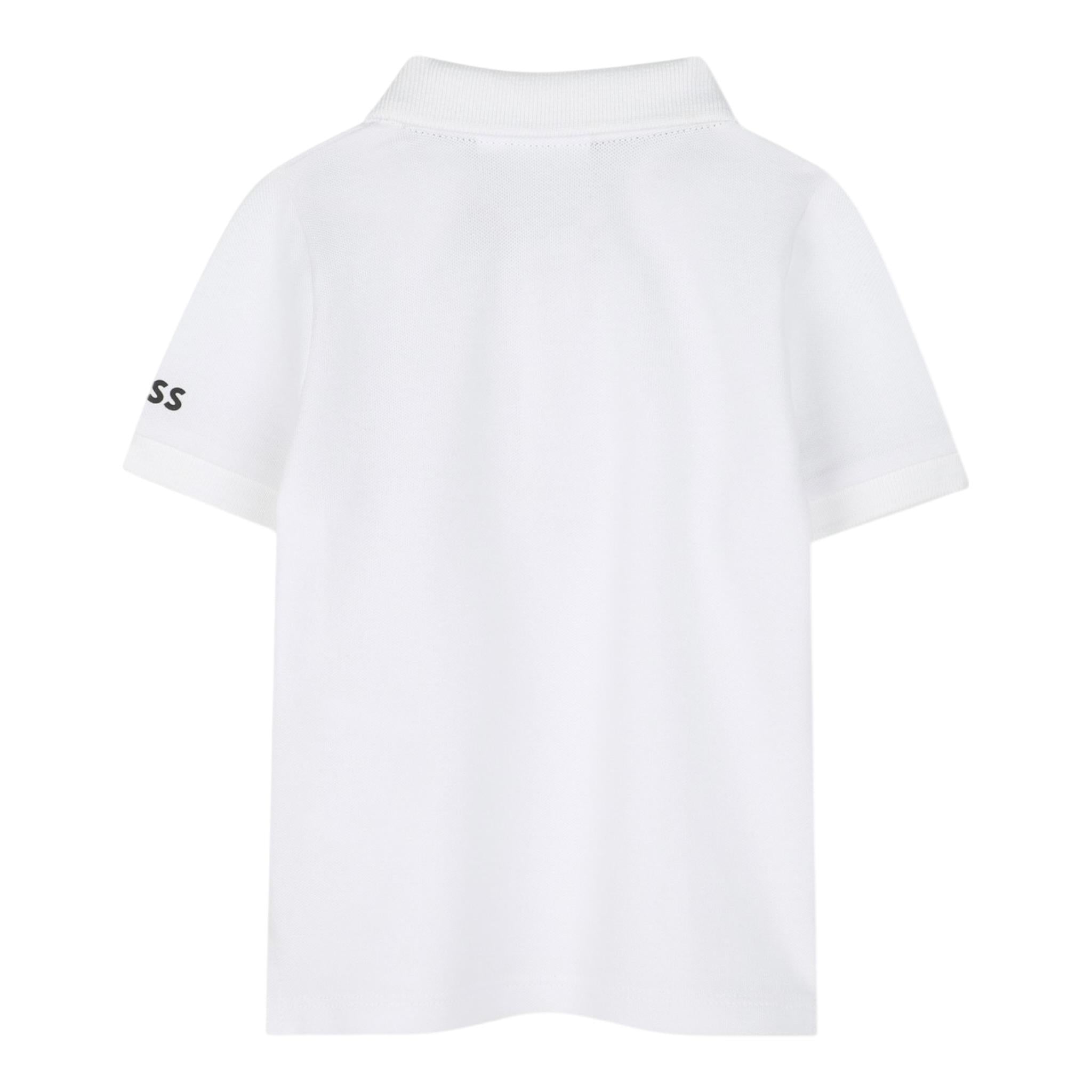 Boss Polo Mezza Manica Tinta Unita per Neonato J52100XX BIANCO BOSS 
