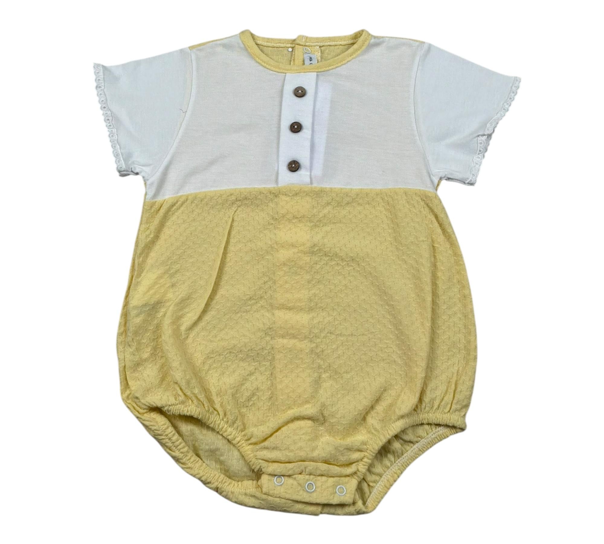 Calamaro Pagliaccetto Bicolore Mezza Manica per Neonato 32330 BIANCO/GIALLO CALAMARO 