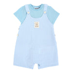 Moschino Completo 2 Pezzi T-Shirt-Salopette per Neonato MUG01LX AZZURRO MOSCHINO 