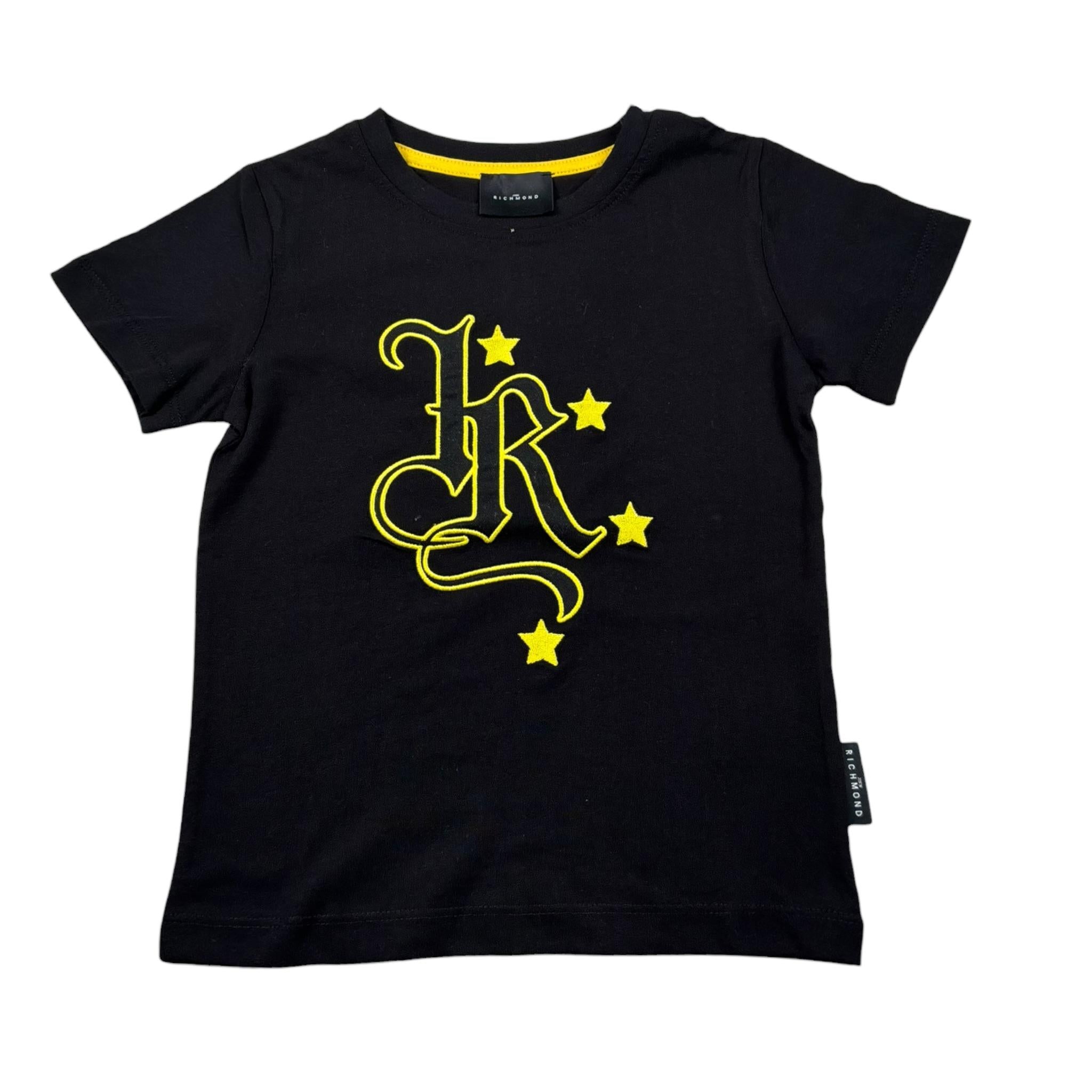 John Richmond T-Shirt Girocollo Tinta Unita con Ricami per Neonato RBP25062TSN NERO JOHN RICHMOND 