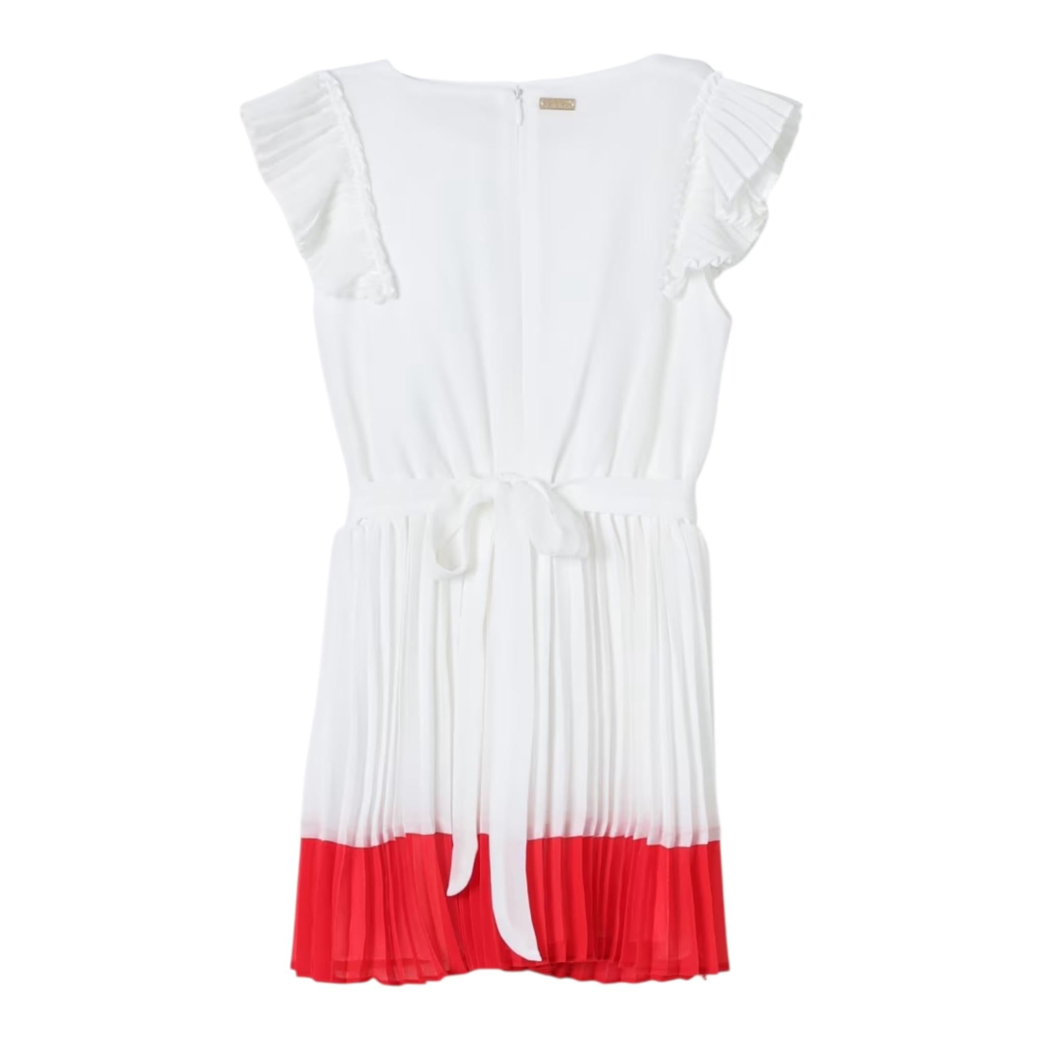 Liu Jo Abito Mezza Manica Tinta Uninta con Applicazione per Bambina KA4041 BIANCO LIU JO 