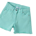 Sarabanda Short tinta unita con Girovita Regolabile Verde Acqua per Neonata 0B222X VERDE ACQUA SARABANDA 