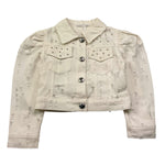 Miss Grant Giubbino In Denim Tinta Unita per Bambina MG1279 PANNA MISS GRANT 