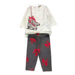 EMC completo 2pz felpa-leggins bicolore Bianco/grigio per Neonata CO3541 BIANCO/GRIGIO EMC 