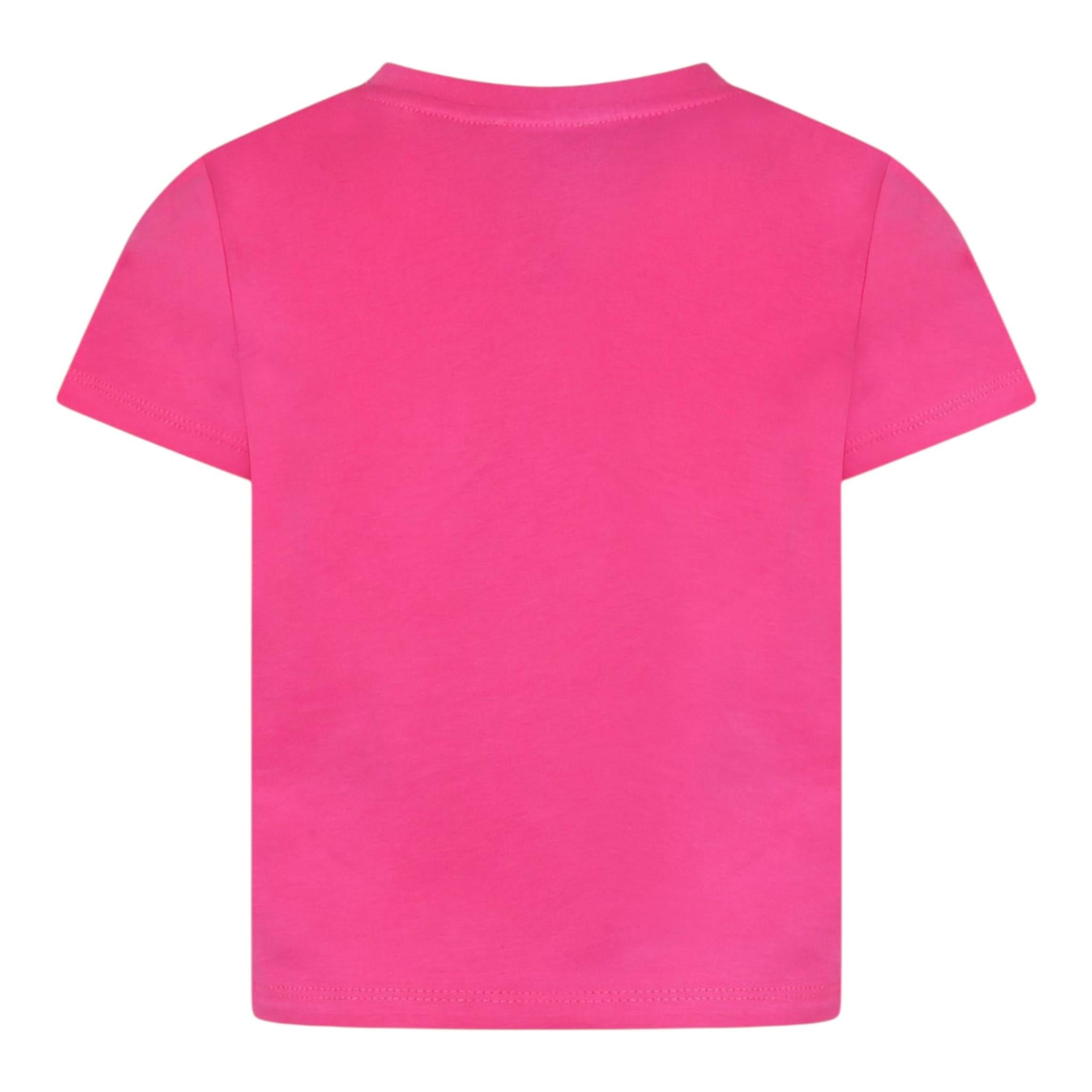 Kenzo T-Shirt Girocollo Tinta Unita con Stampa per Neonata K61054N ROSA KENZO 