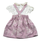 La Stupenderia Completo 2 Pezzi Body-Salopette Bicolore per Neonata TBCT544 BIANCO/ROSA LA STUPENDERIA 