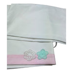 I Delfi Set Lenzuole Tinta Unita con Ricami per Neonata 25P5142 BIANCO I DELFI 