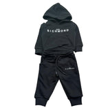 John Richmond Completo 2 Pezzi Felpa-Pantalone Tinta Unita per Neonato RIP26007CF NERO JOHN RICHMOND 