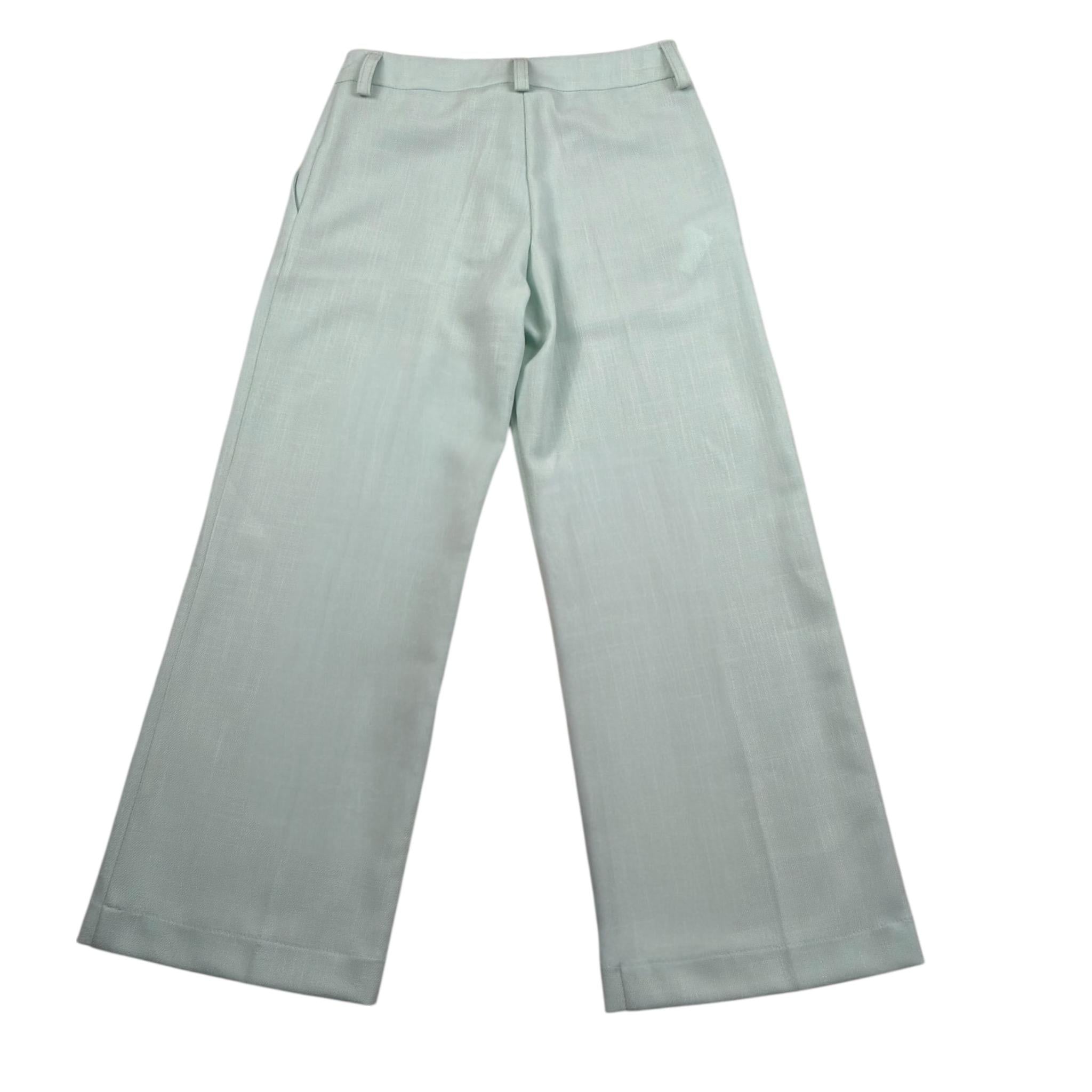 Vicolo Pantalone Tinta Unita Modello Palazzo per Bambina 3145P00050 VERDE ACQUA VICOLO 