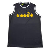Diadora Canotta Girocollo Tinta Unita Con Stampa Logo Nero Per Bambino
