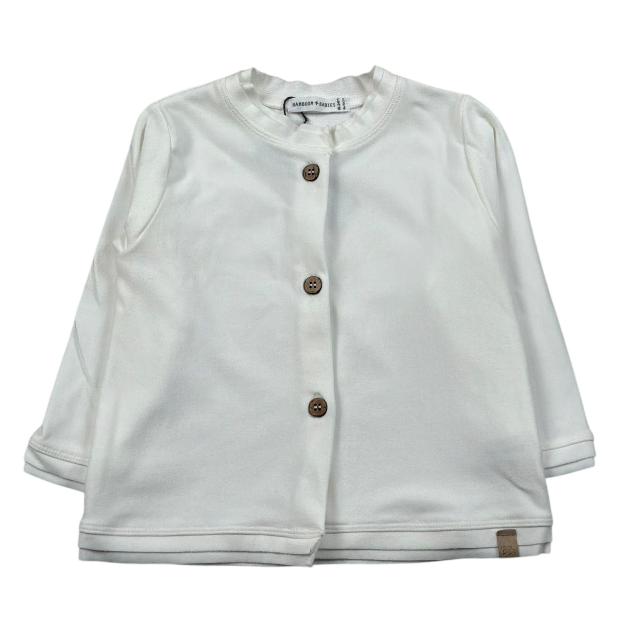 Bamboom+Babies Cardigan Tinta Unita per Neonato 872 BIANCO BAMBOOM+BABIES 