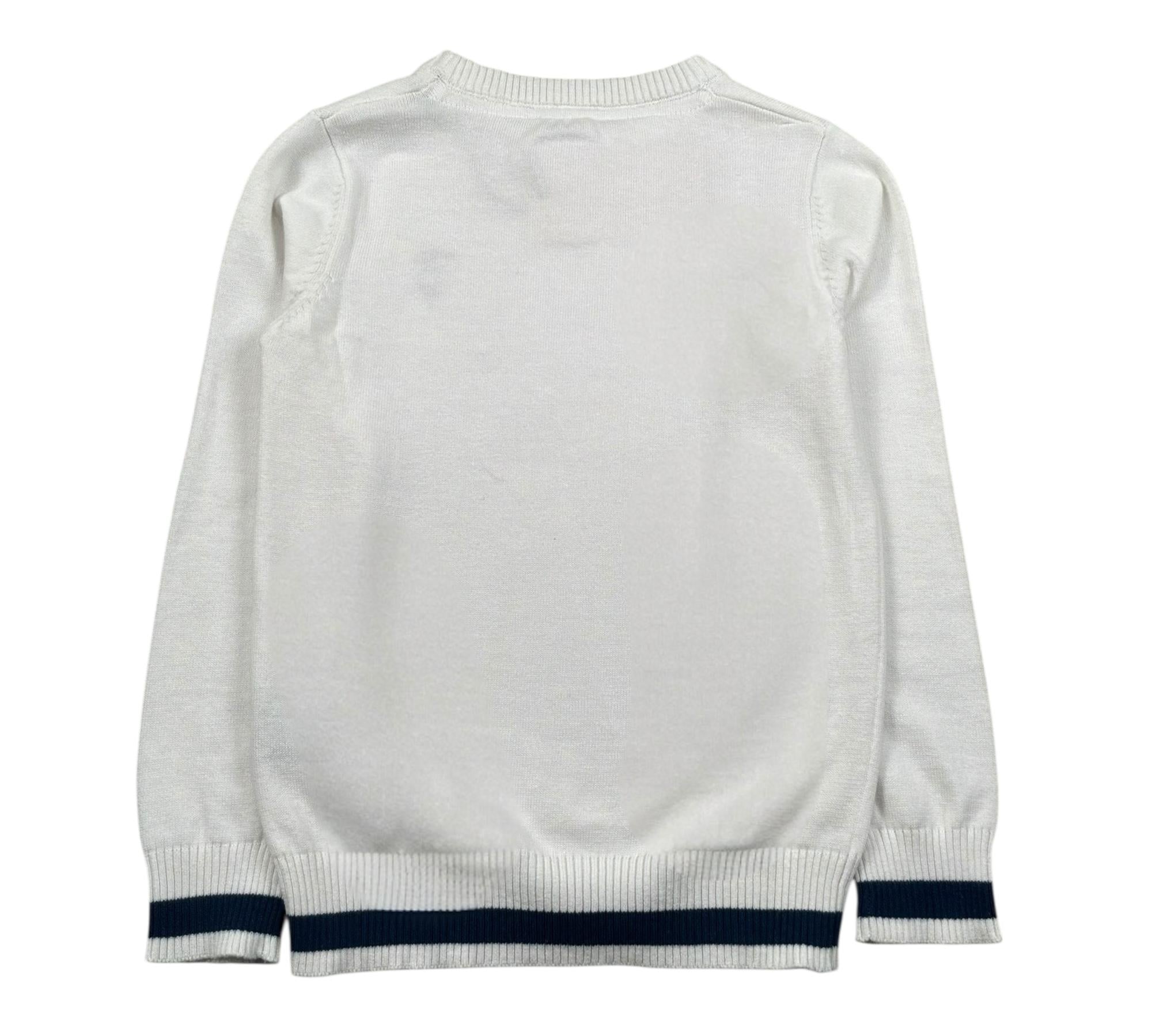 Trussardi Maglia Girocollo Tinta Unita con Logo per Bambino TBP26005MA BIANCO TRUSSARDI 
