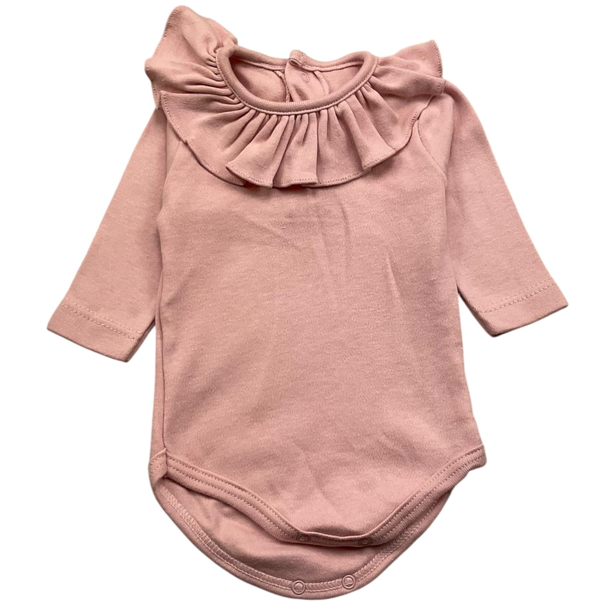 BABIDU body manica lunga tinta unita Rosa per Neonata BODY2 ROSA BABIDU 