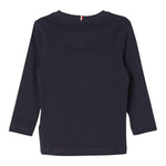 Tommy Hilfiger Shirt Tinta Unita Girocollo con Stampa per Neonato KB0KB08672 BLU TOMMY HILFIGER 