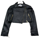 Just Cavalli Chiodo In Ecopelle Tinta Unita per Bambina JGP26167GB NERO JUST CAVALLI 