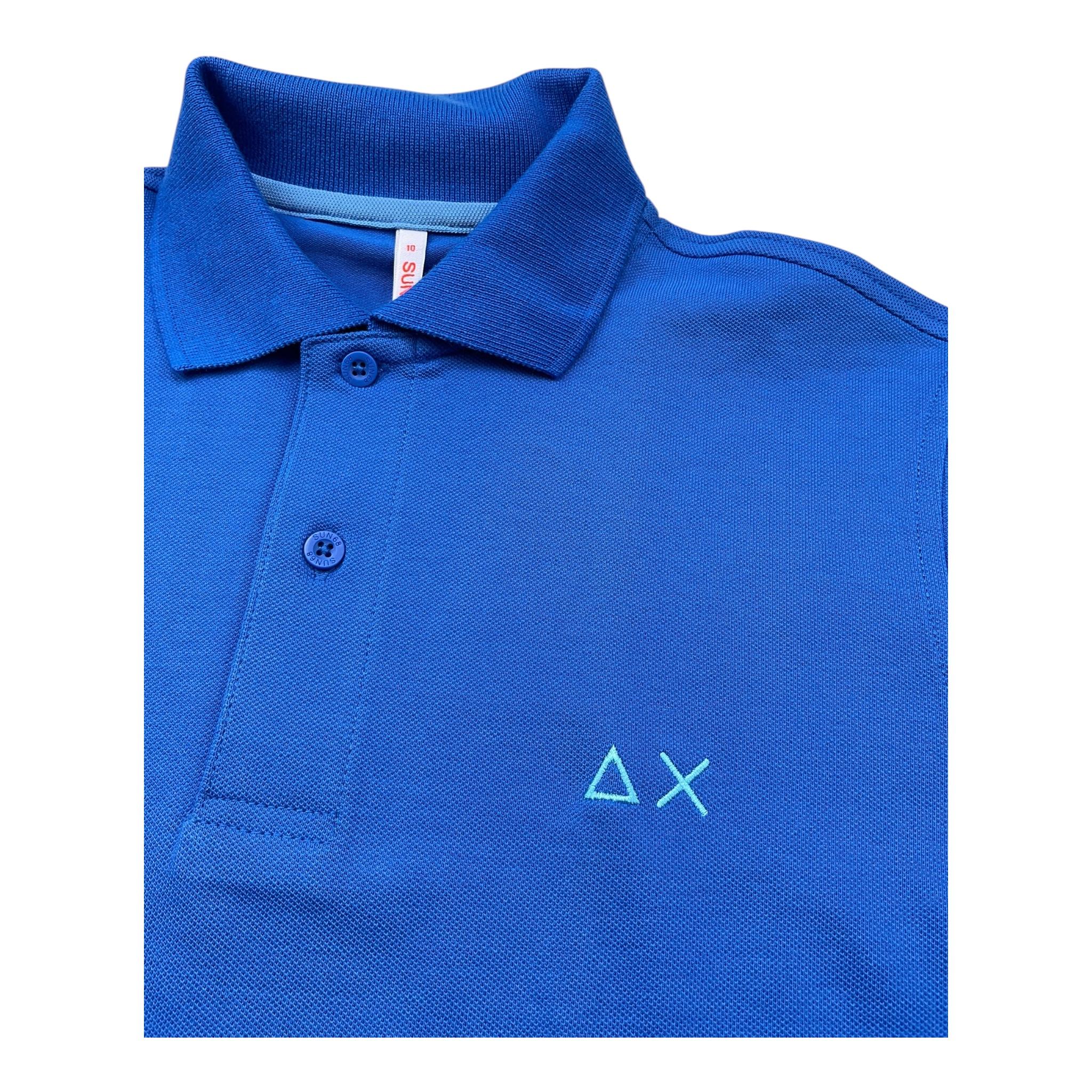 Sun68 Polo Mezza Manica Tinta Unita per Bambino A35309J BLU SUN68 