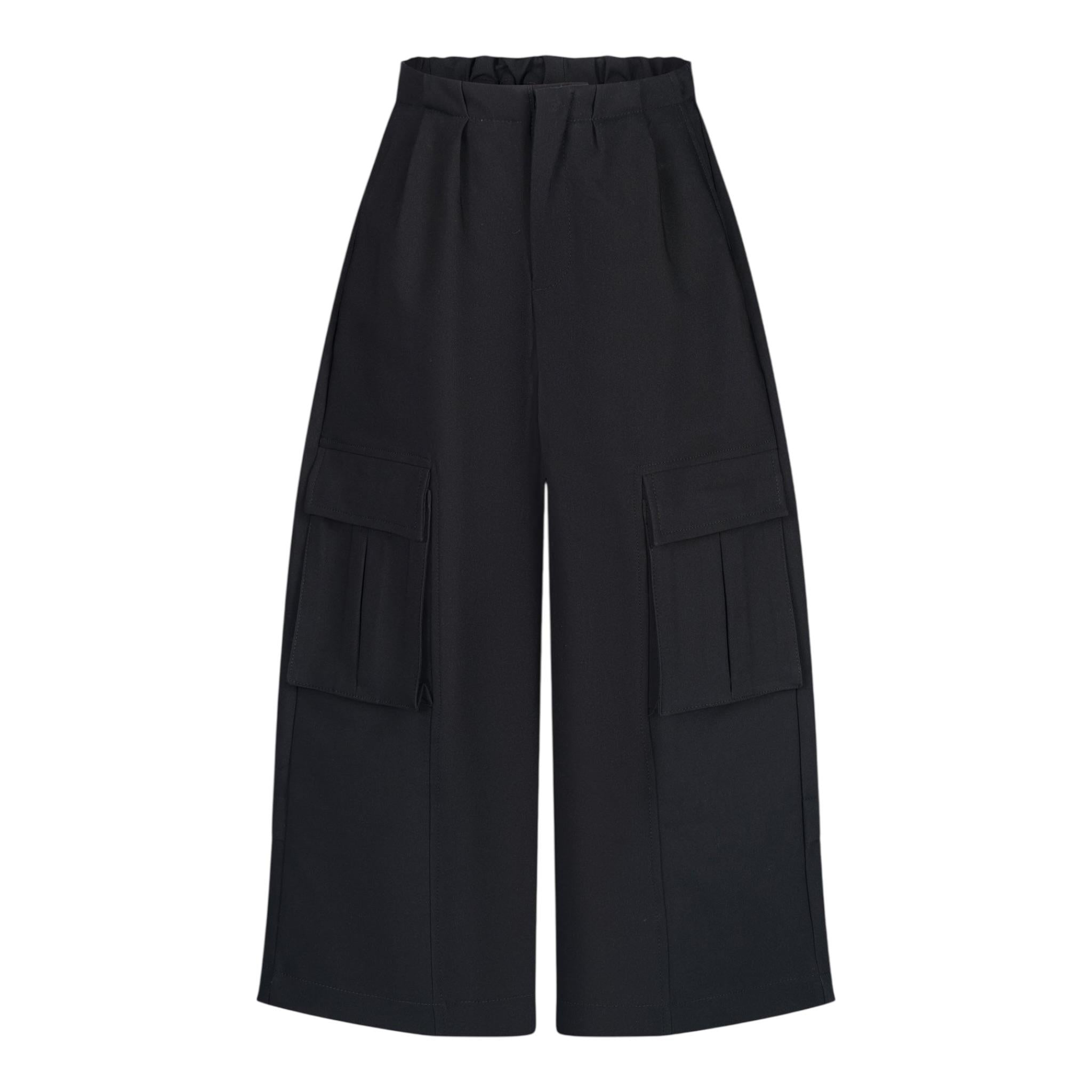 Marc Ellis Pantalone Tinta Unita Modello A Palazzo per Bambina JMJPT16475 NERO MARC ELLIS 