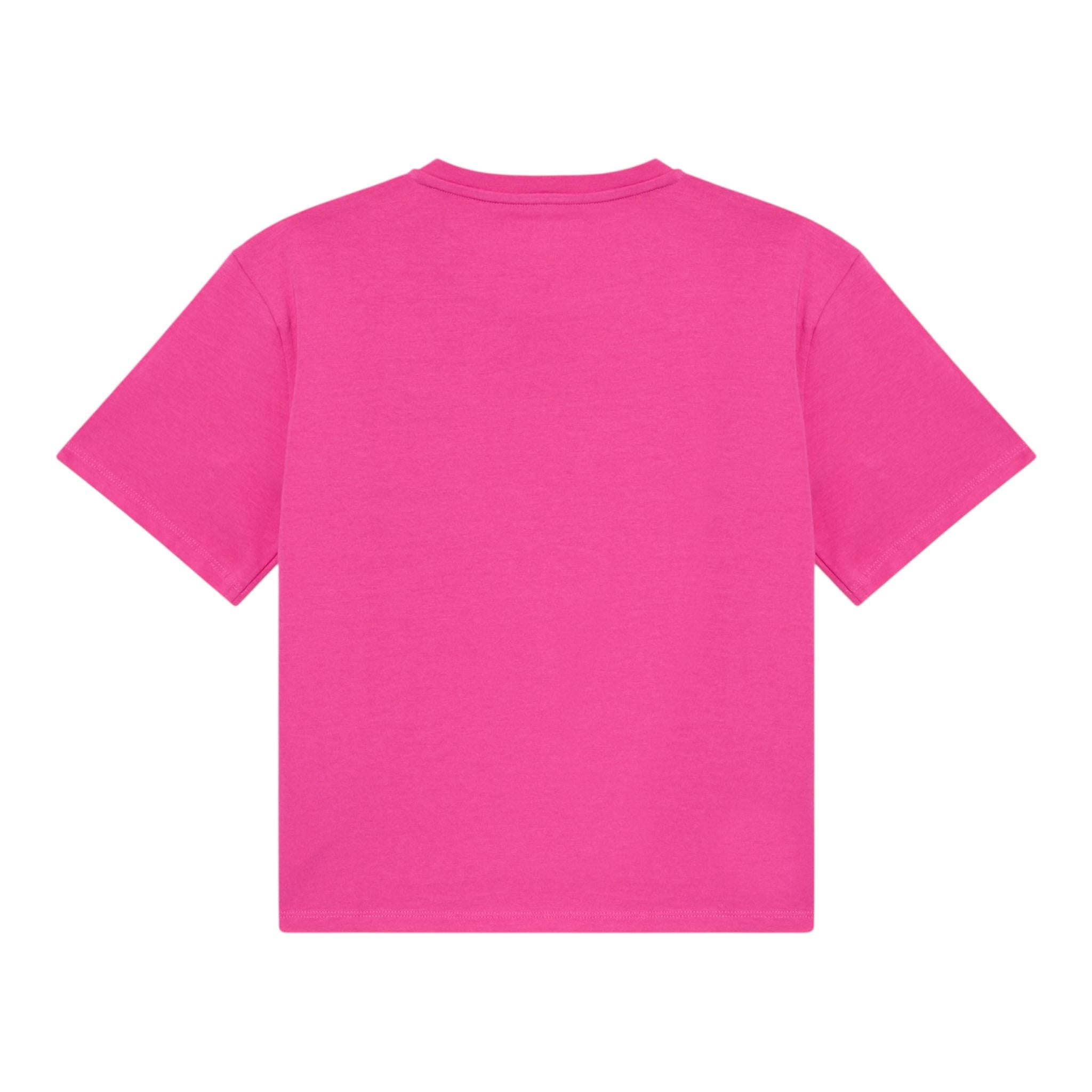 Guess T-Shirt Girocollo Tinta Unita con Stampa per Bambina J5GI04K6YW4 FUXIA GUESS 